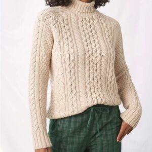 United By Blue Women’s Fisherman Sweater - Tan